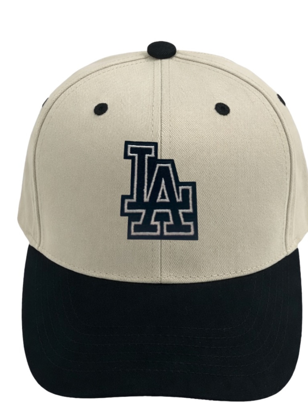 Los Angeles Two-Tone Baseball Cap - Beige & Black